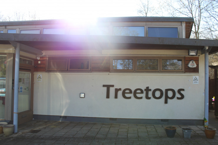 Exterior photo of the Treetops building